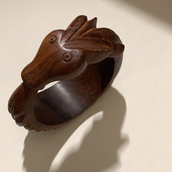 Vintage Hand-carved Wood Ouroboros Luck Dragon - Picture 9 of 10